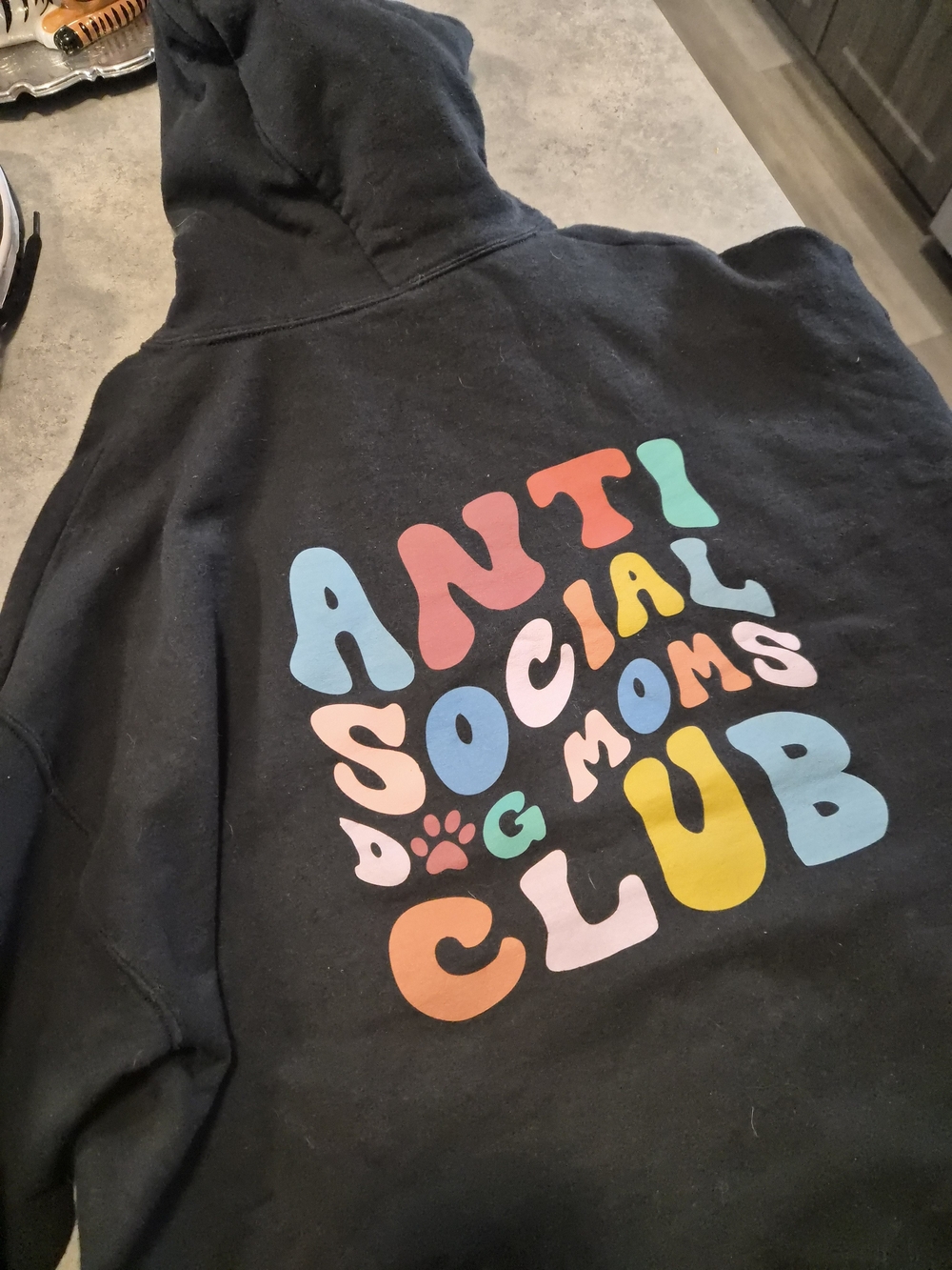 Anti Social Moms Club Black Graphic Hoodie
